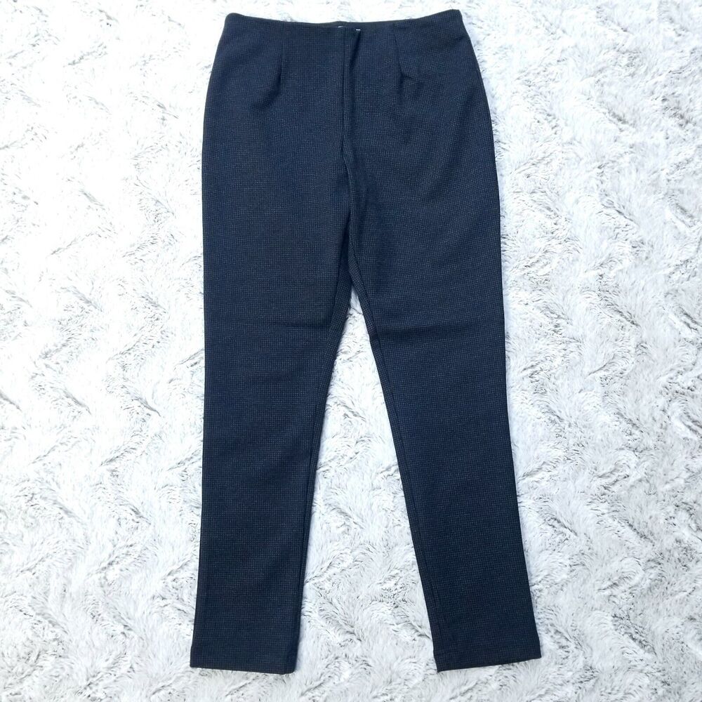 Calvin Klein Dress Pants Womens 8 Black Pull On Slim Straight Dark Wash